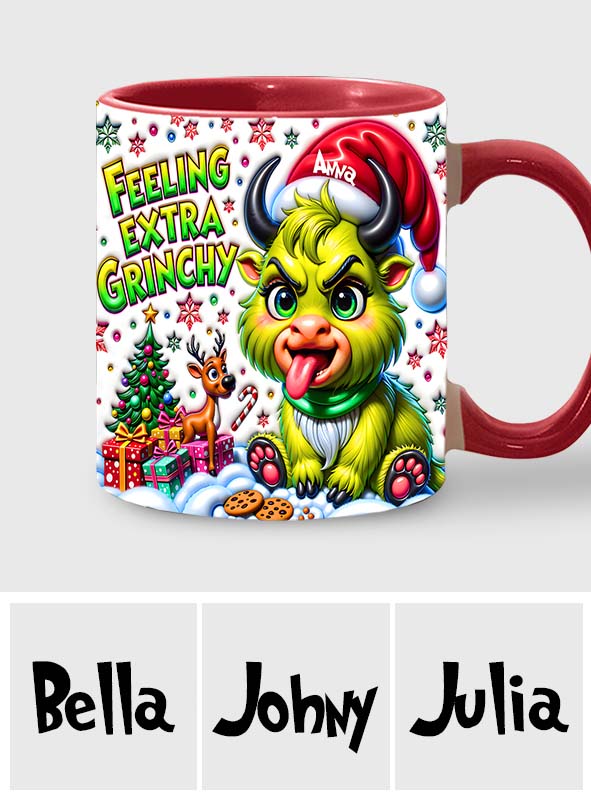 Extra Grinchy - Personalized Accent Mug