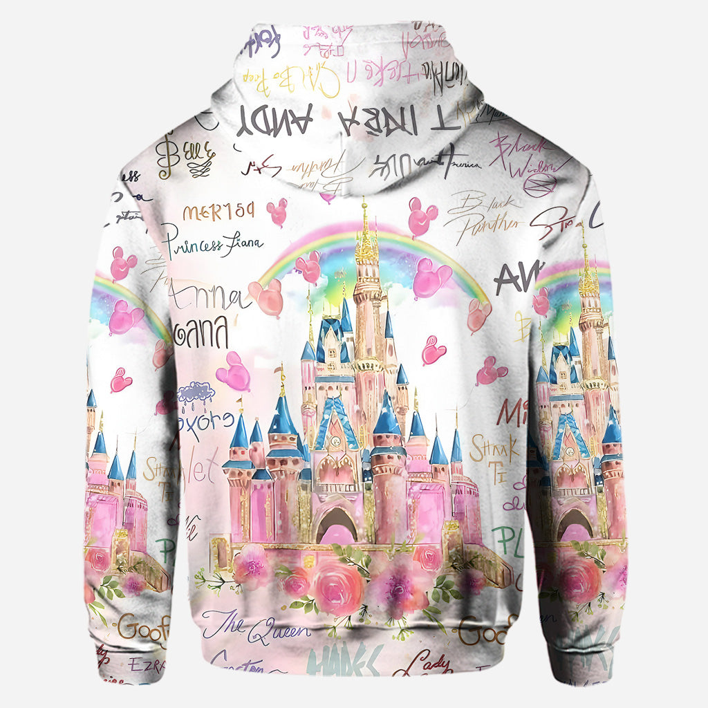 Pink Xmas - Personalized Mouse Hoodie and Leggings