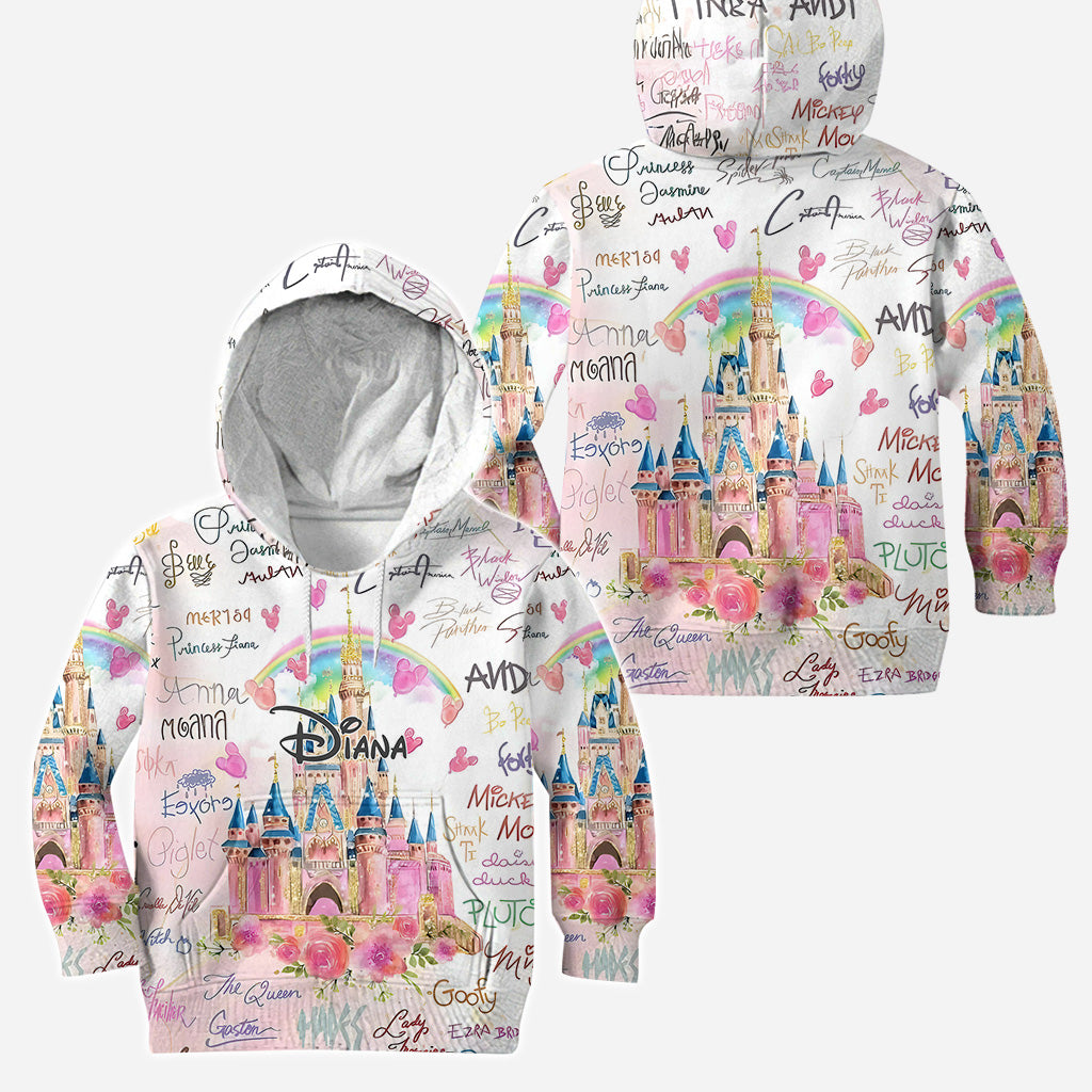 Pink Xmas - Personalized Mouse Hoodie and Leggings