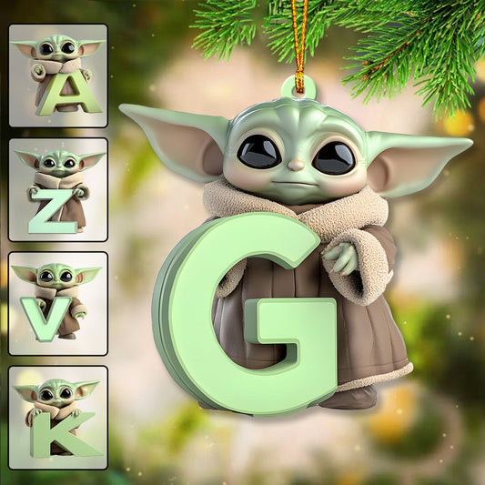 Cute Baby Letter - Personalized The Force Ornament