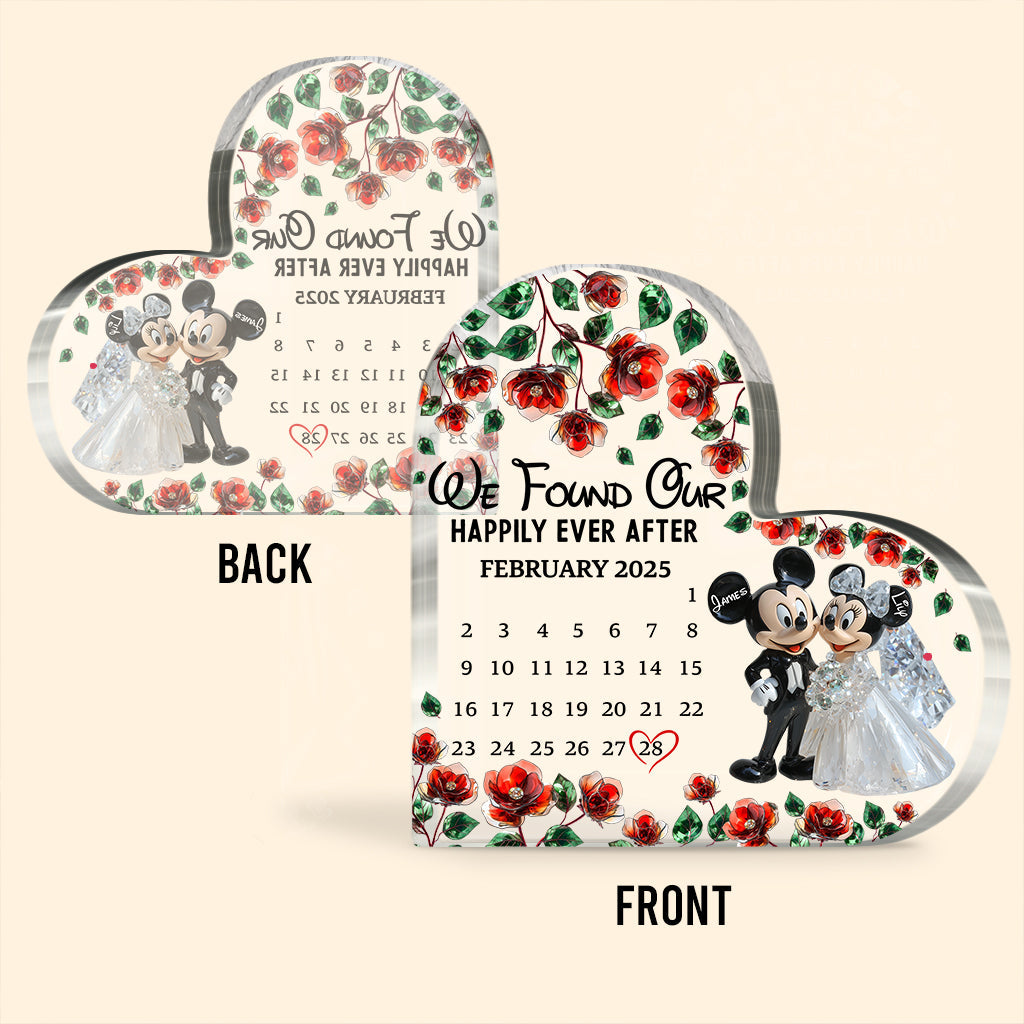 We Found Our Happily Ever After - Personalized Mouse Custom Shaped Acrylic Plaque