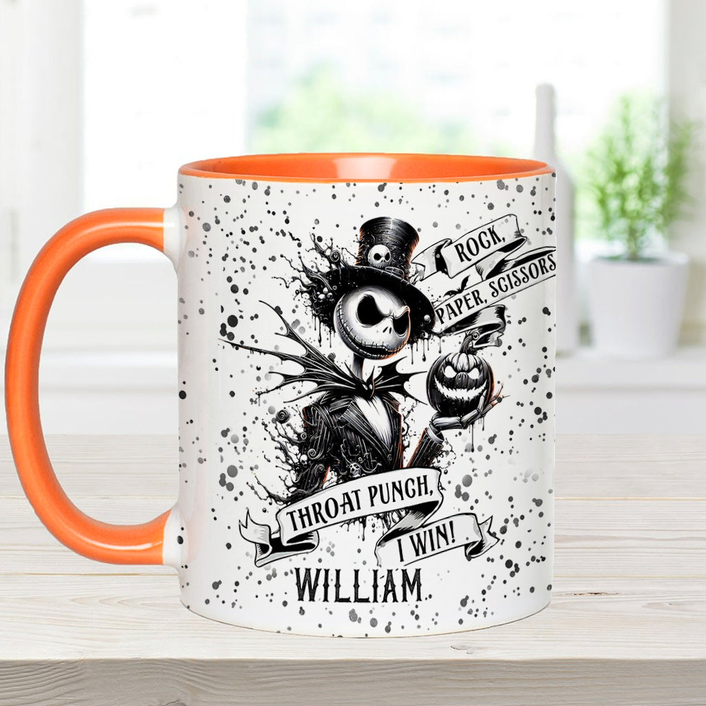 Throat Punch I Win - Personalized Nightmare Accent Mug