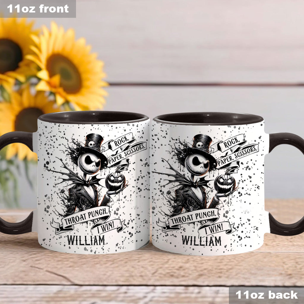 Throat Punch I Win - Personalized Nightmare Accent Mug