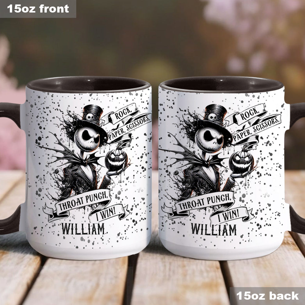 Throat Punch I Win - Personalized Nightmare Accent Mug