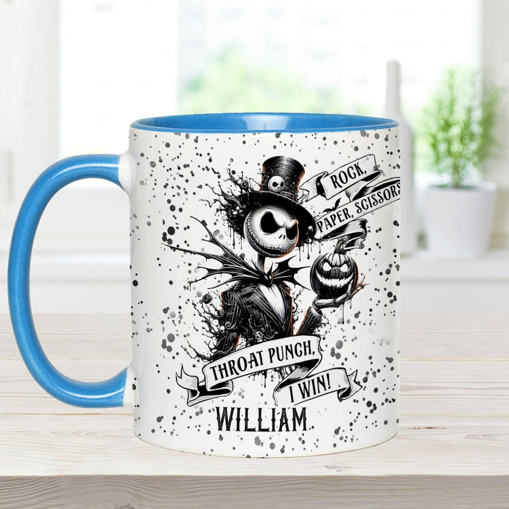 Throat Punch I Win - Personalized Nightmare Accent Mug