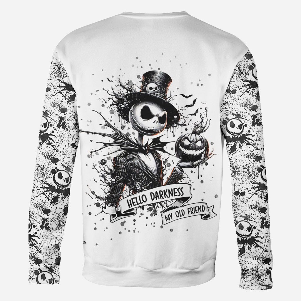 Hello Darkness - Personalized Nightmare All Over Shirt