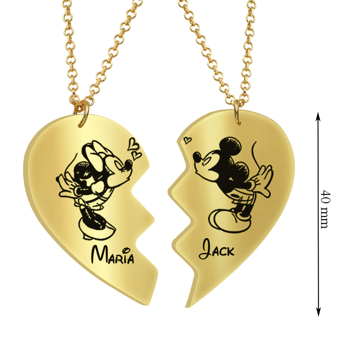 Magical Love - Personalized Mouse Matching Pendant Necklace