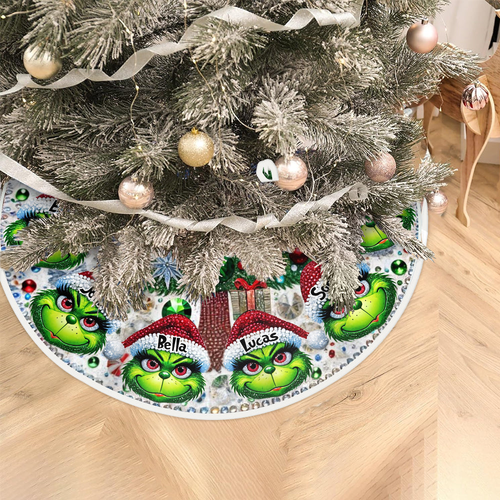 Merry Grinchmas - Personalized Stole Christmas Tree Skirt