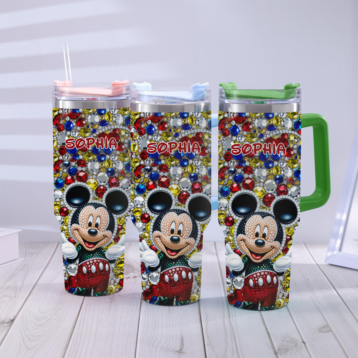 Magic World - Personalized Mouse Tumbler With Handle