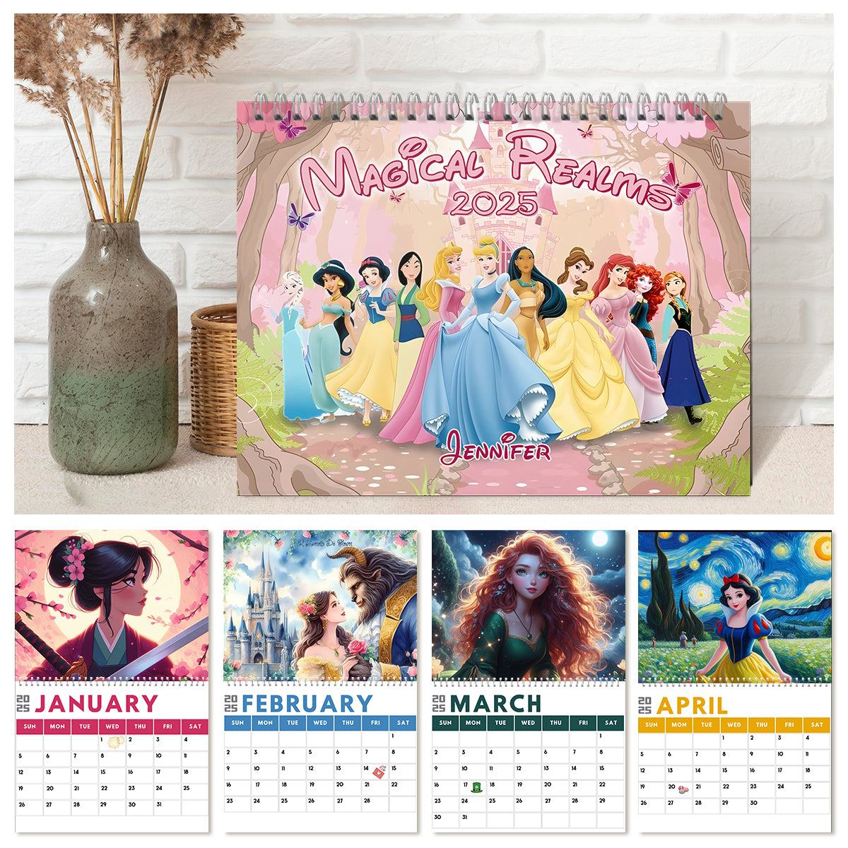Beautiful Everyday Calendar - Personalized Mouse Wall Calendar & Desk Calendar