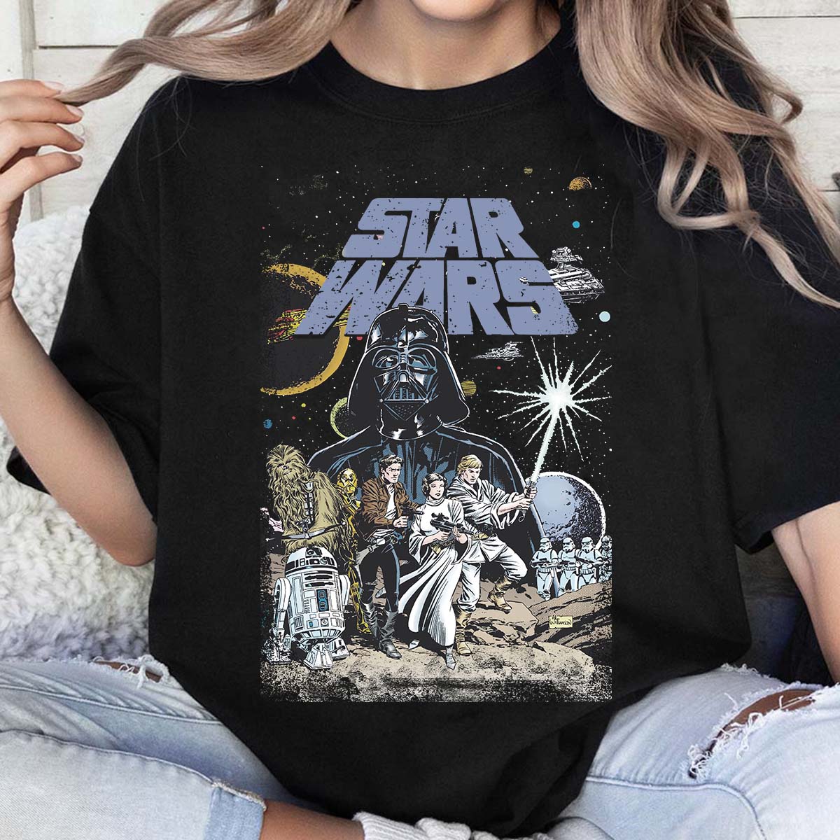 Vintage Characters - The Force T-shirt And Hoodie