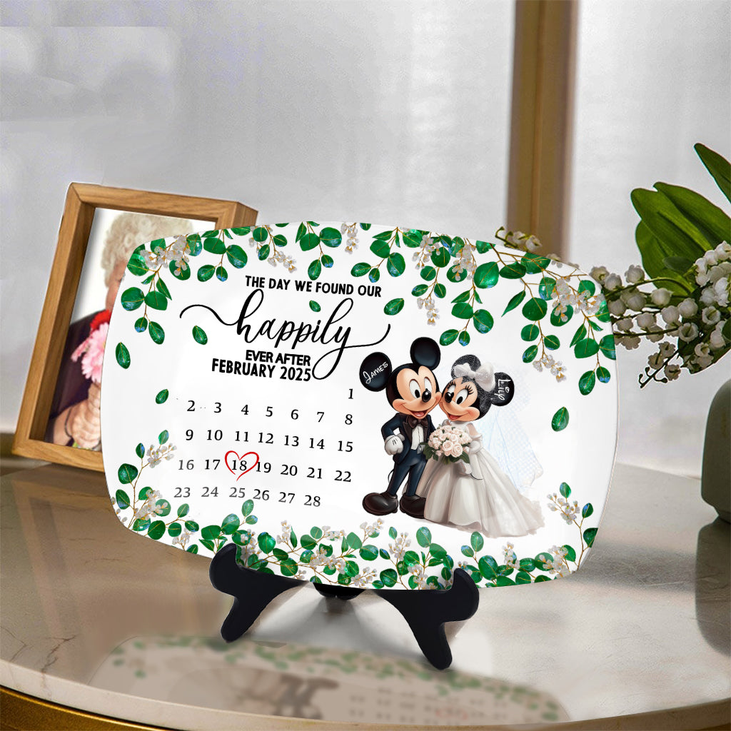 We Found Our Happily Ever After - Personalized Mouse Plate