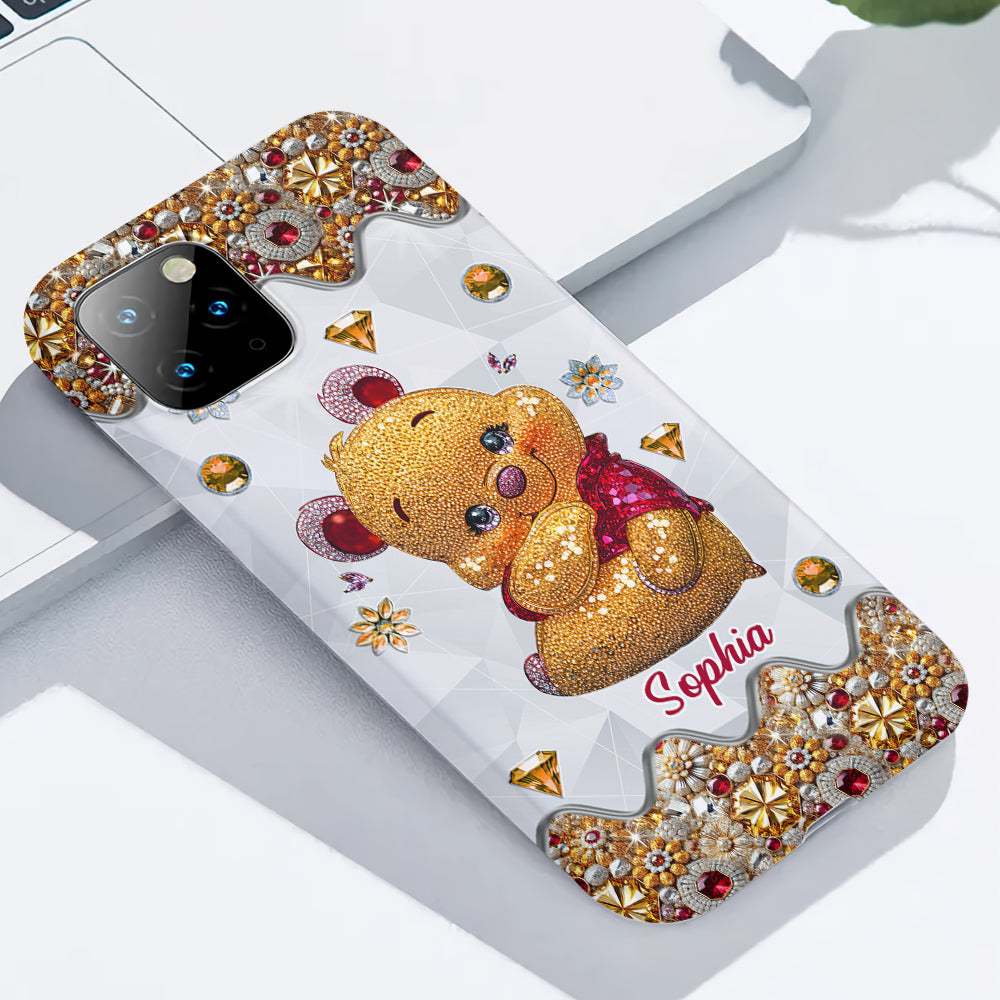 Cute Yellow Bear - Personalized Mouse Full Print Phone Case