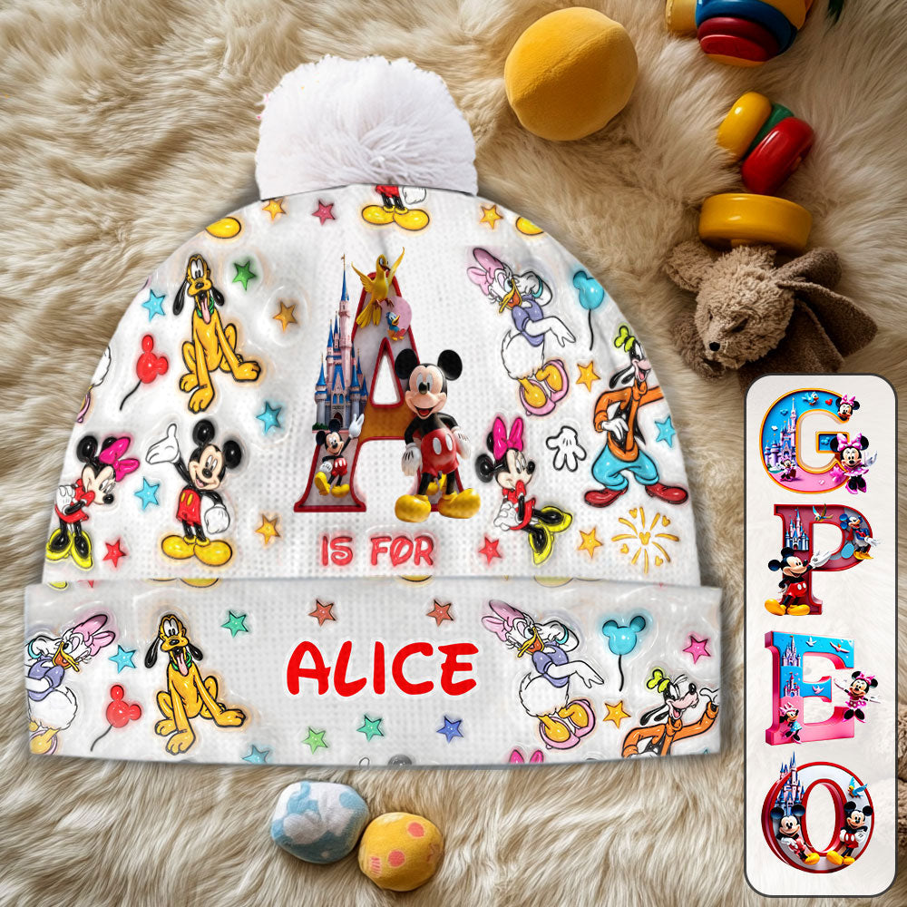 Cute Mouse Alphabet - Personalized Mouse Beanie Hat