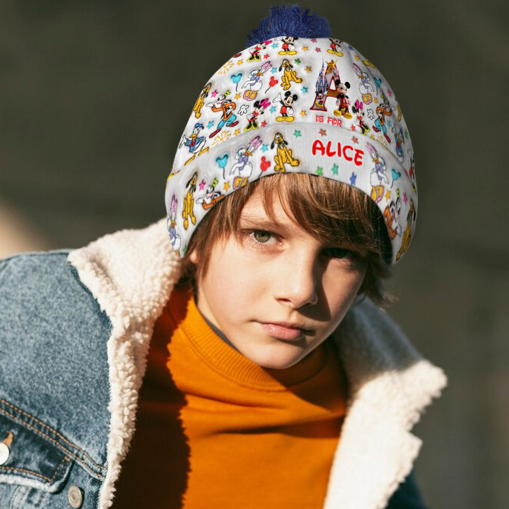 Cute Mouse Alphabet - Personalized Mouse Beanie Hat