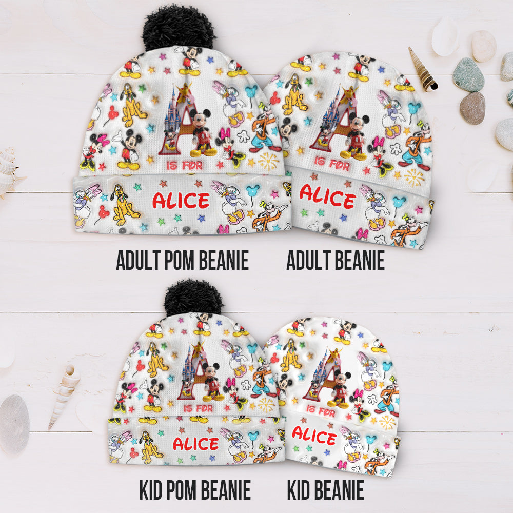 Cute Mouse Alphabet - Personalized Mouse Beanie Hat