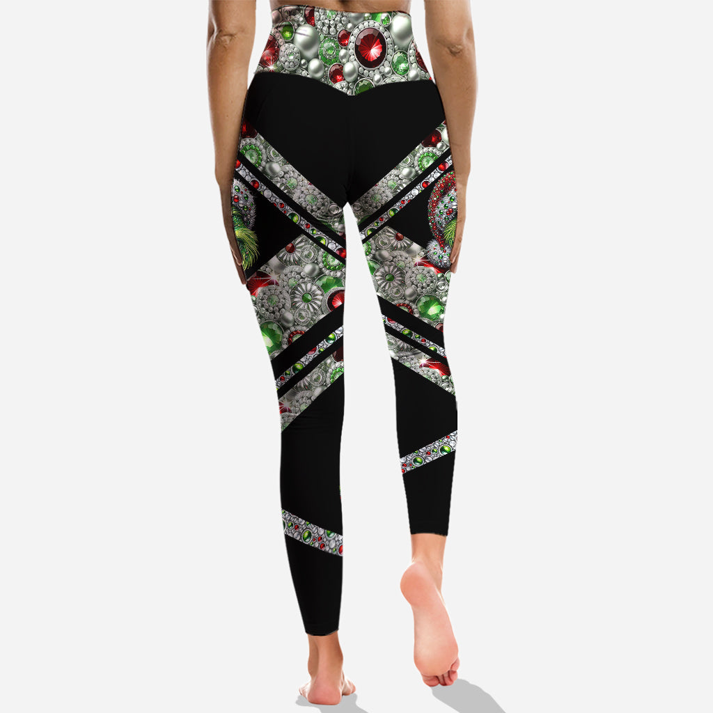 Sparkle Holiday - Personalized Stole Christmas Hoodie and Leggings