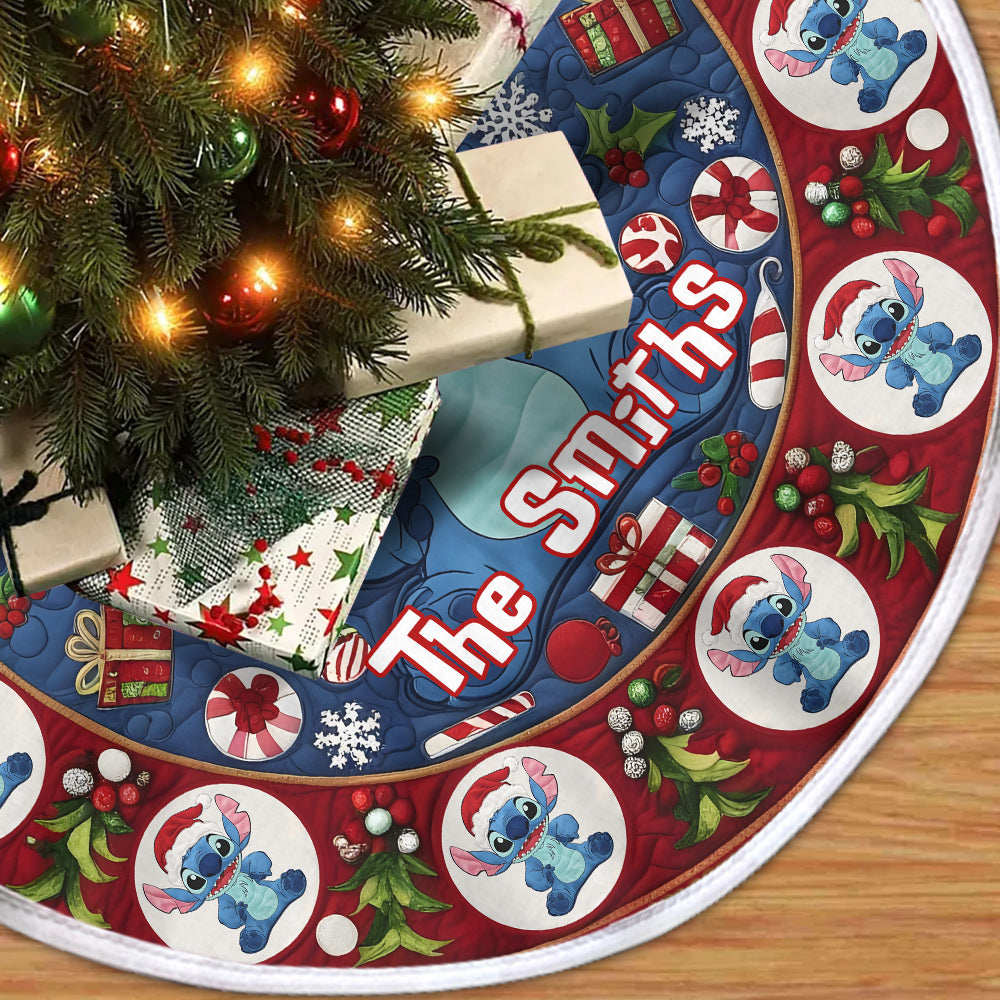 Merry Stitchmas - Personalized Ohana Tree Skirt