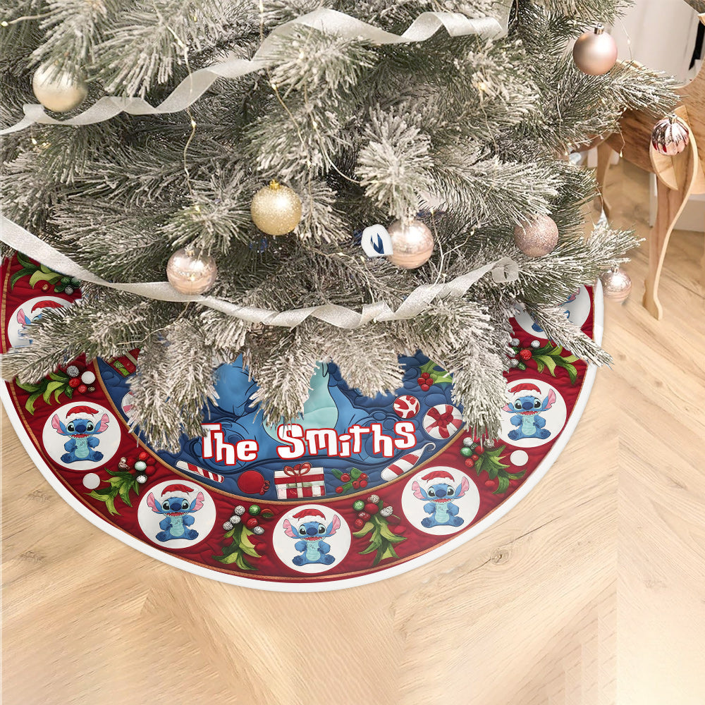 Merry Stitchmas - Personalized Ohana Tree Skirt