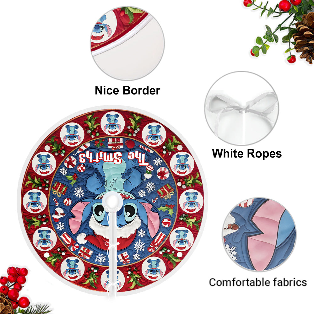 Merry Stitchmas - Personalized Ohana Tree Skirt