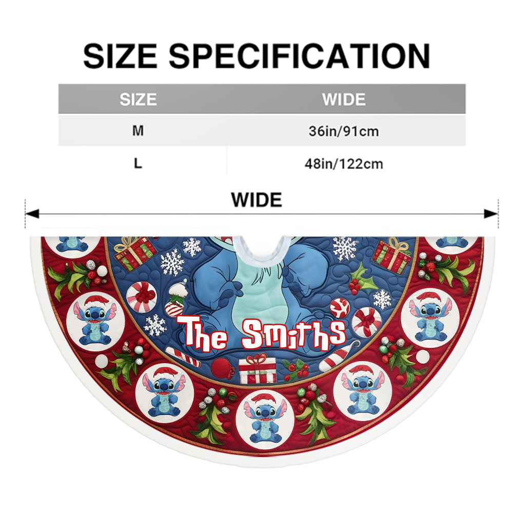Merry Stitchmas - Personalized Ohana Tree Skirt