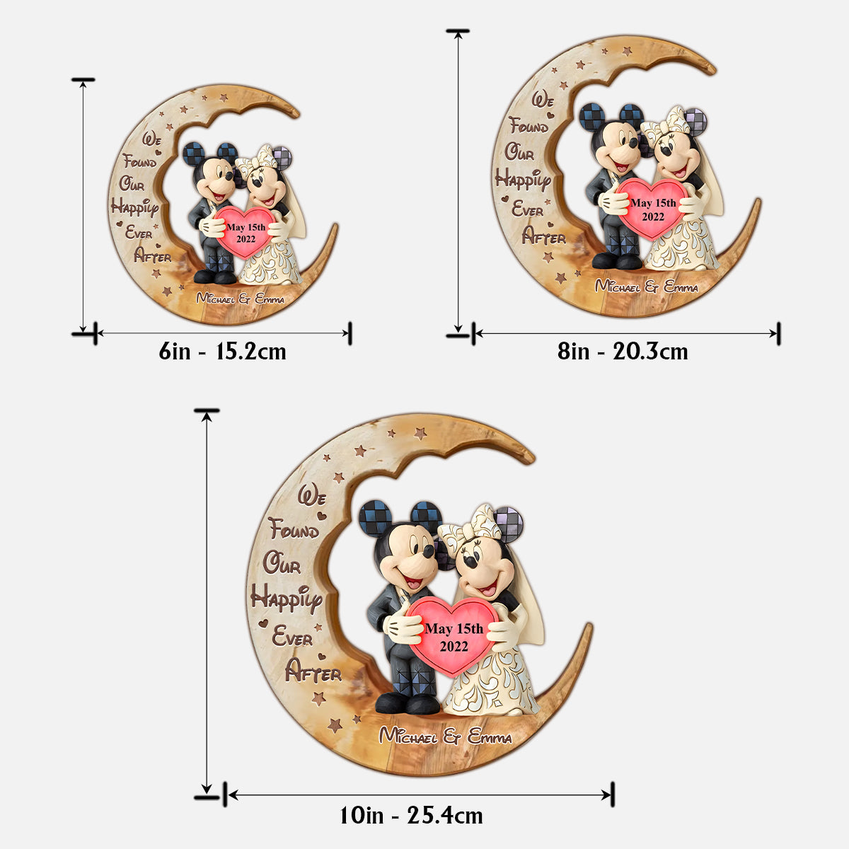 Happily Ever After - Personalized Mouse 2 Layered Wood Sign / Wood Plaque