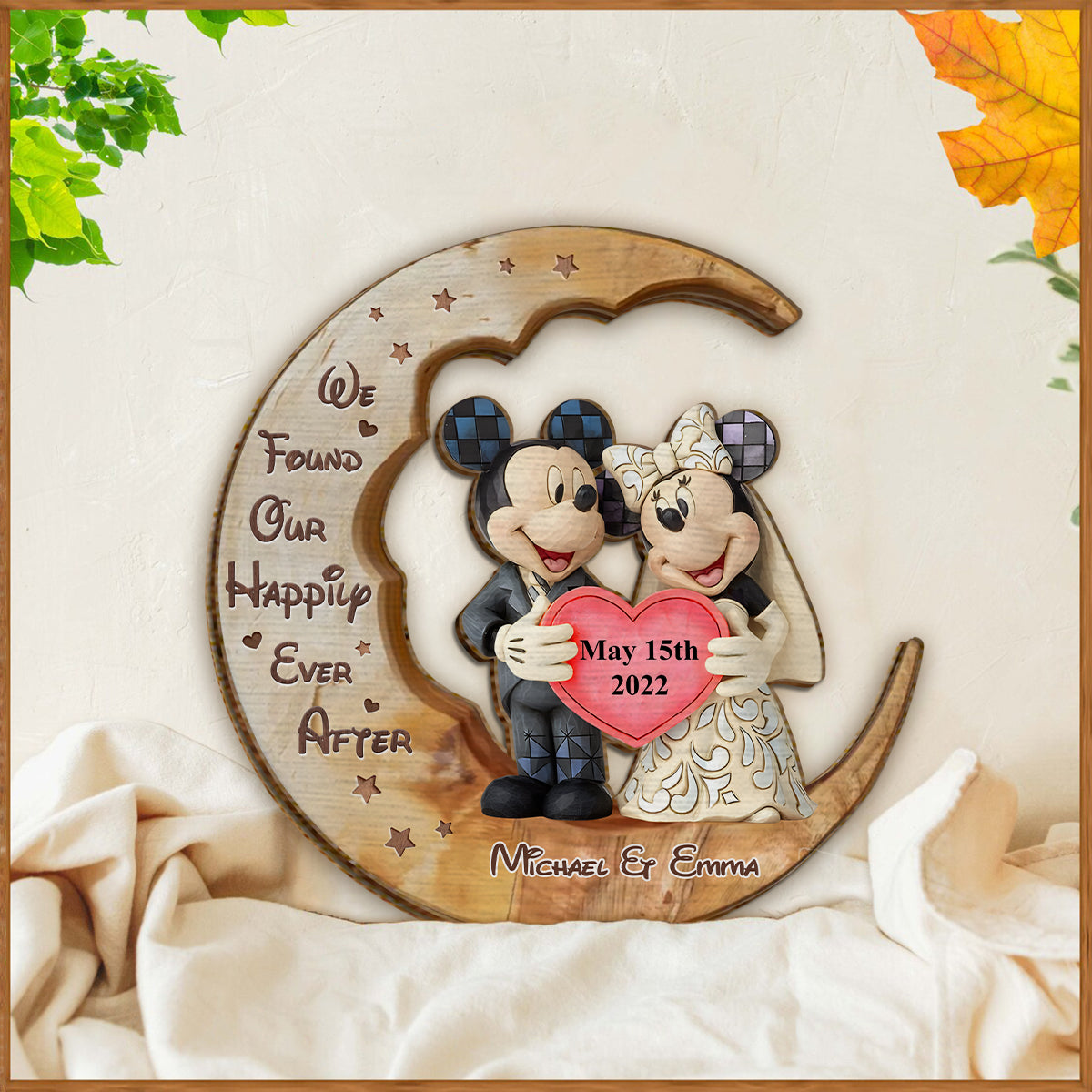 Happily Ever After - Personalized Mouse 2 Layered Wood Sign / Wood Plaque