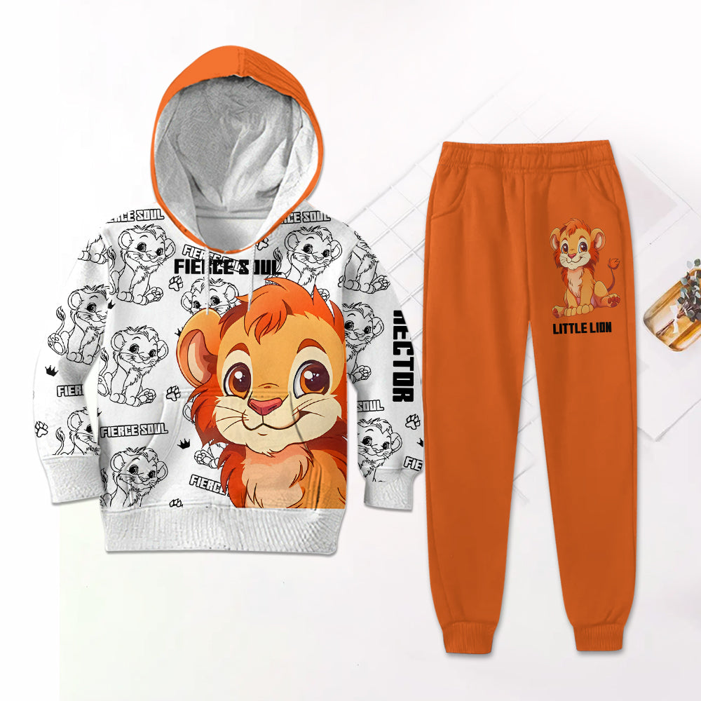 Little Lion - Personalized Mouse Kid Hoodie & Kid Jogger Sweatpants