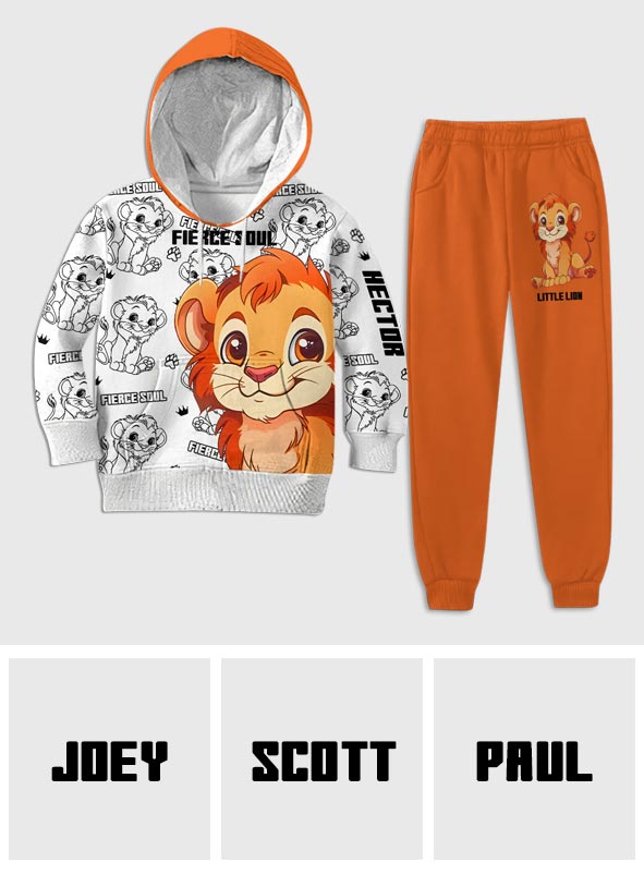 Little Lion - Personalized Mouse Kid Hoodie & Kid Jogger Sweatpants