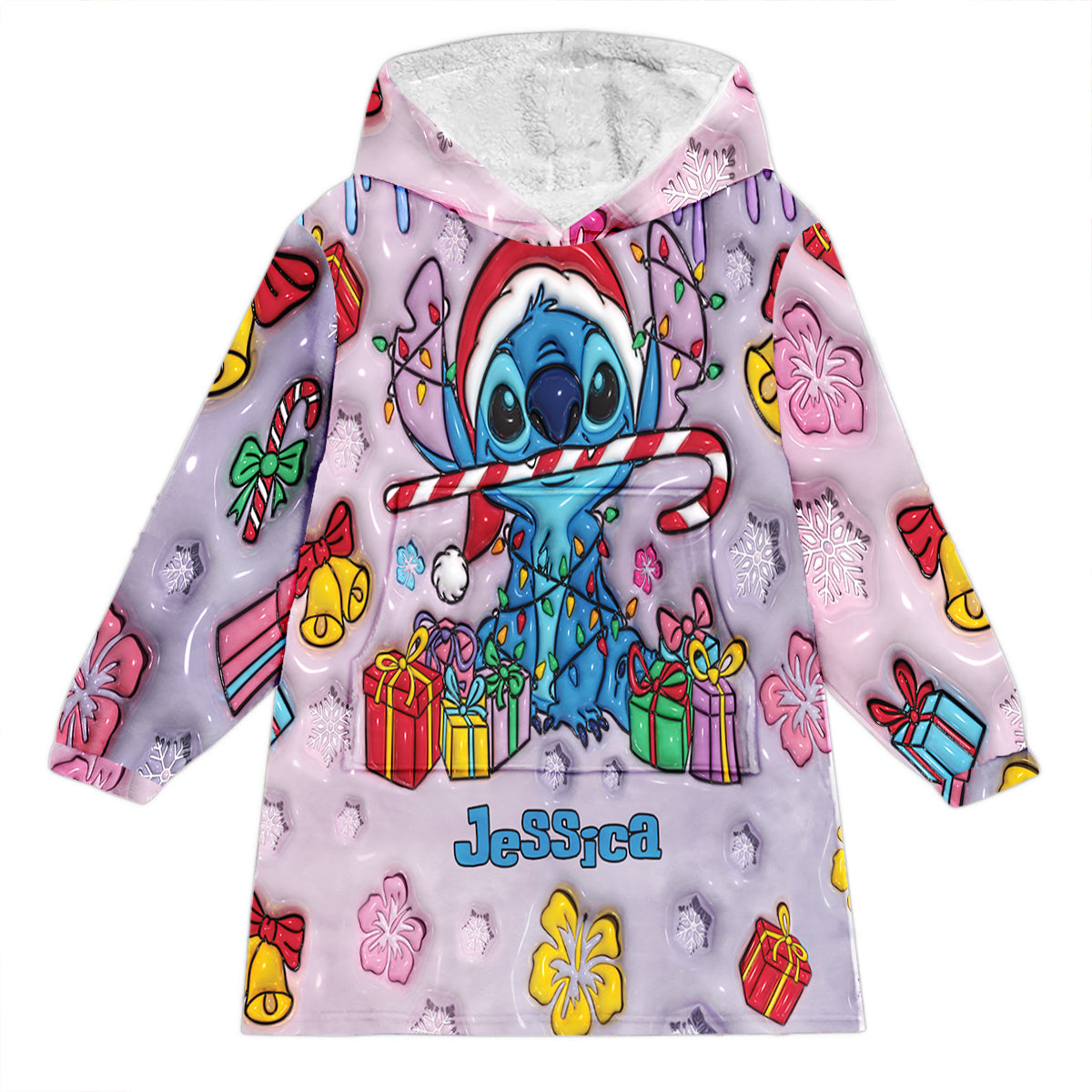 Merry Ohana - Personalized Ohana Blanket Hoodie