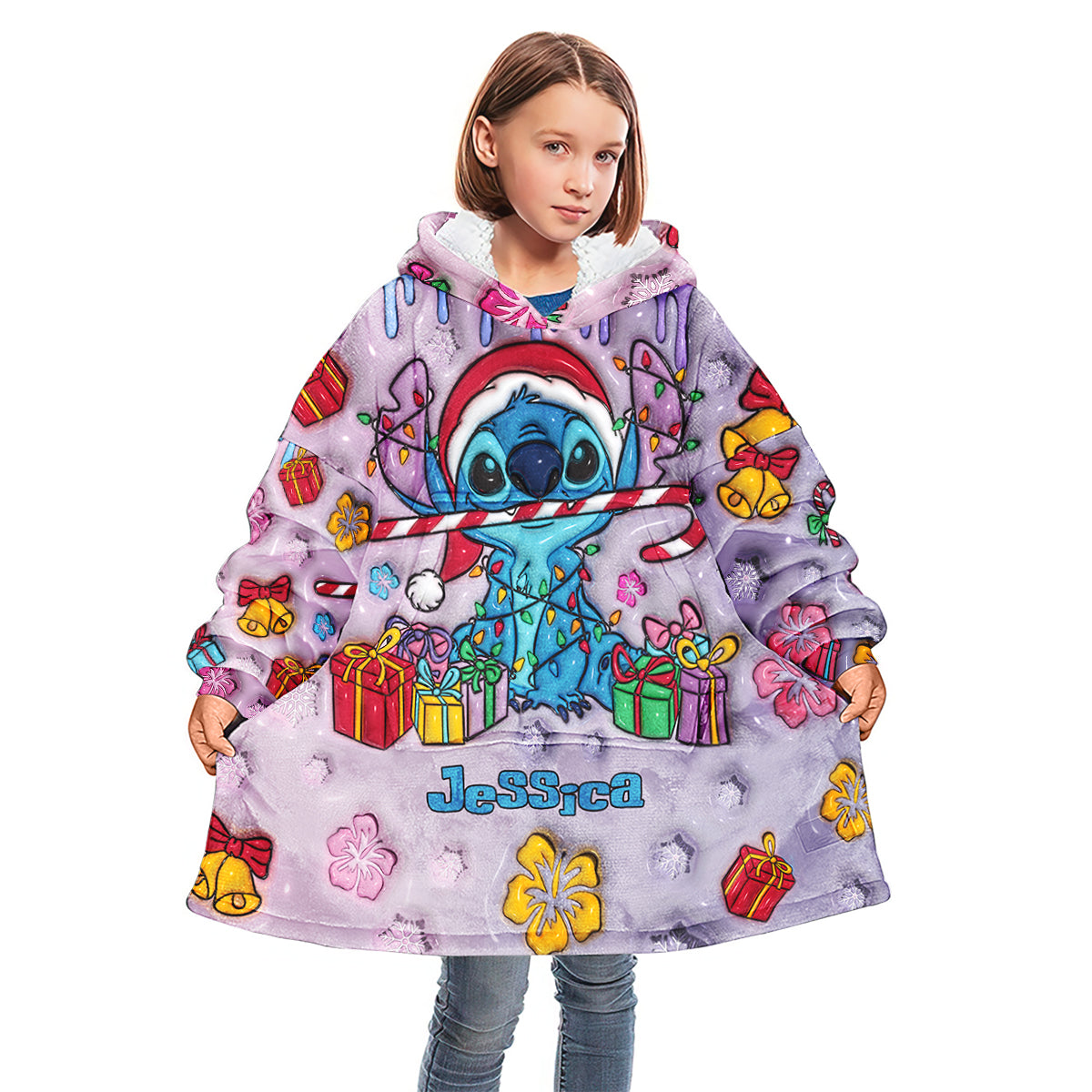 Merry Ohana - Personalized Ohana Blanket Hoodie