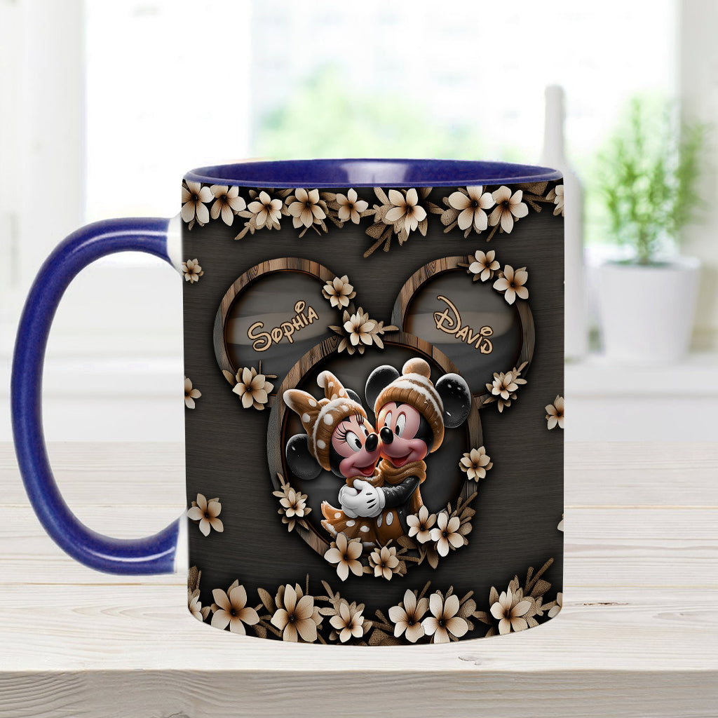 Cute Mouse Couple - Personalized Mouse Accent Mug