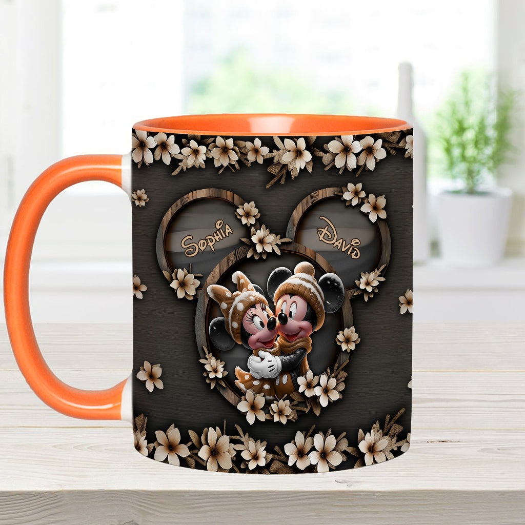 Cute Mouse Couple - Personalized Mouse Accent Mug