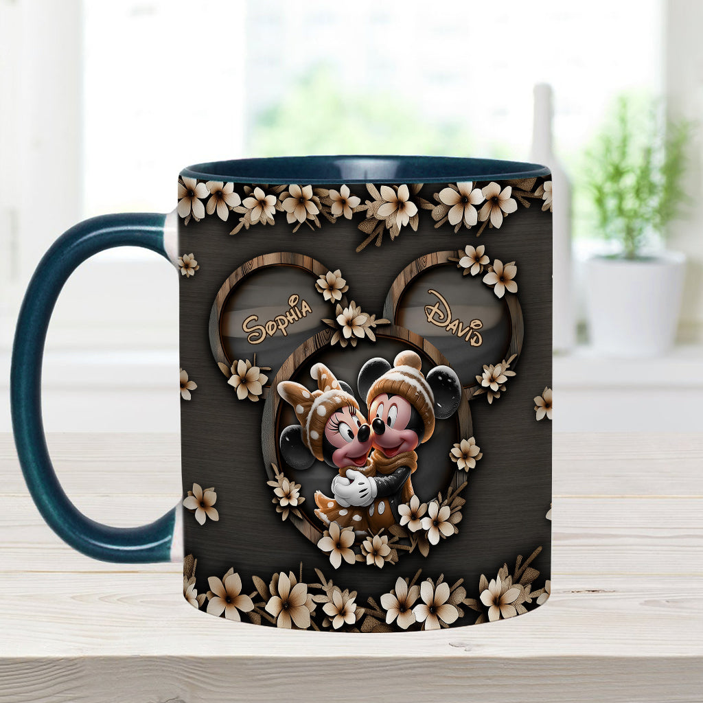 Cute Mouse Couple - Personalized Mouse Accent Mug