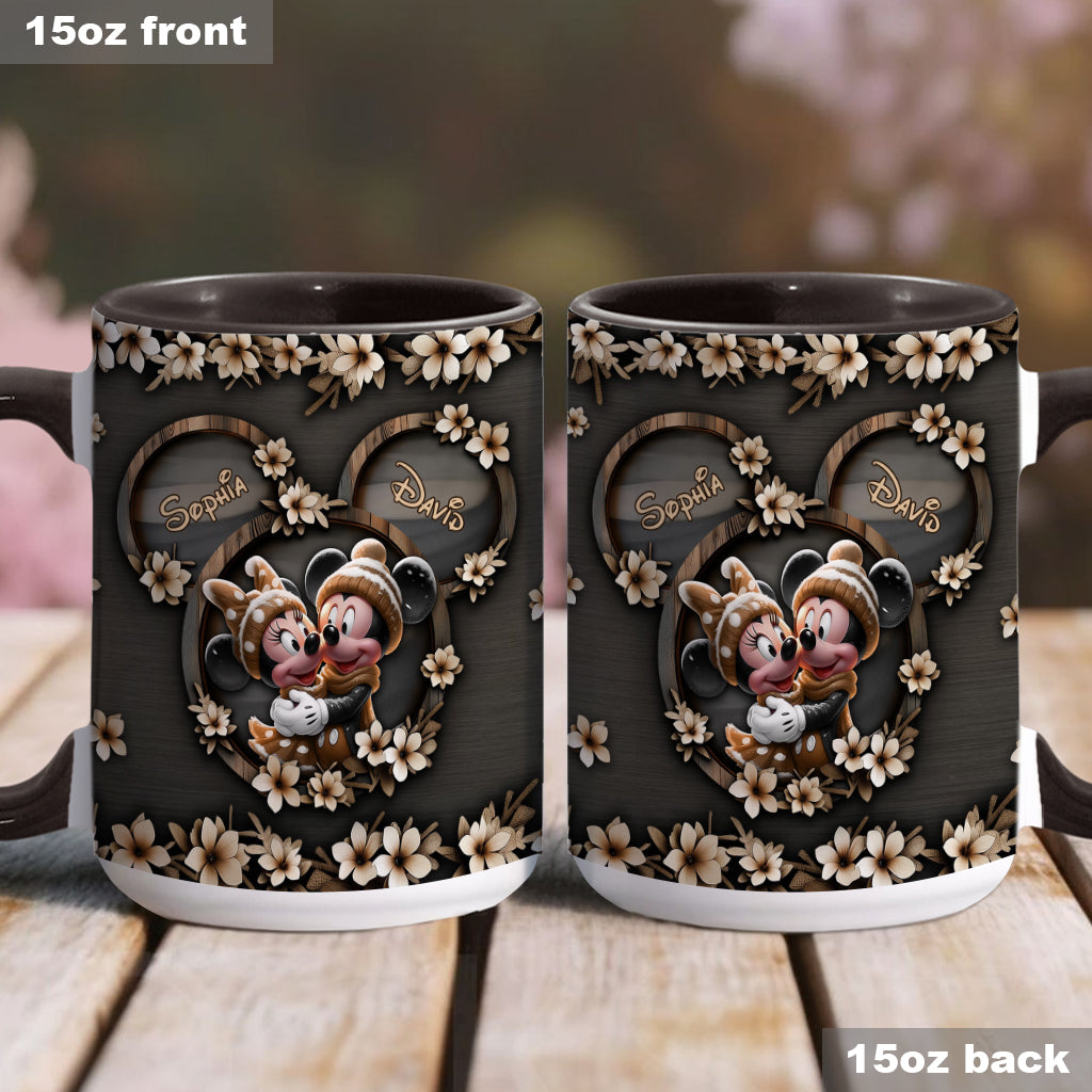 Cute Mouse Couple - Personalized Mouse Accent Mug