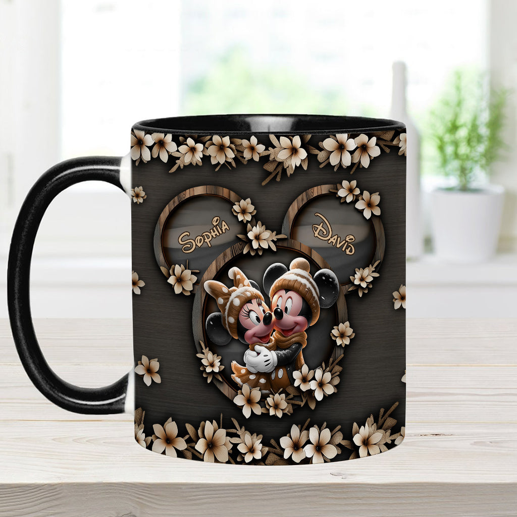 Cute Mouse Couple - Personalized Mouse Accent Mug