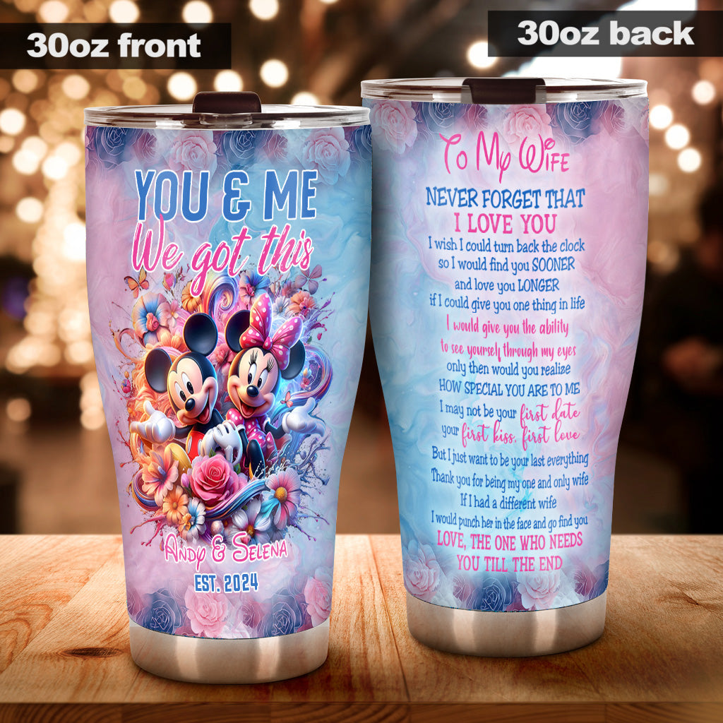 To My Wife Husband Boyfriend Girlfriend - Personalized Mouse Tumbler