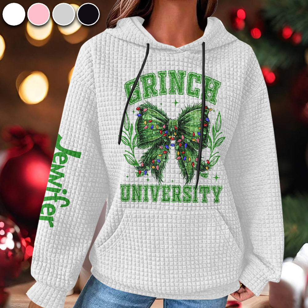 Merry Grinchmas - Stole Christmas Waffle Hoodie
