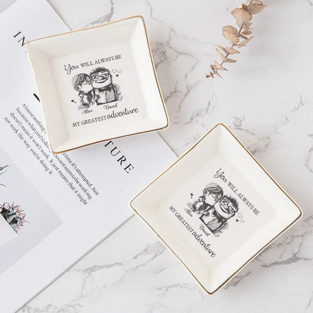 Carl and Elli - Personalized Mouse Jewelry Dish