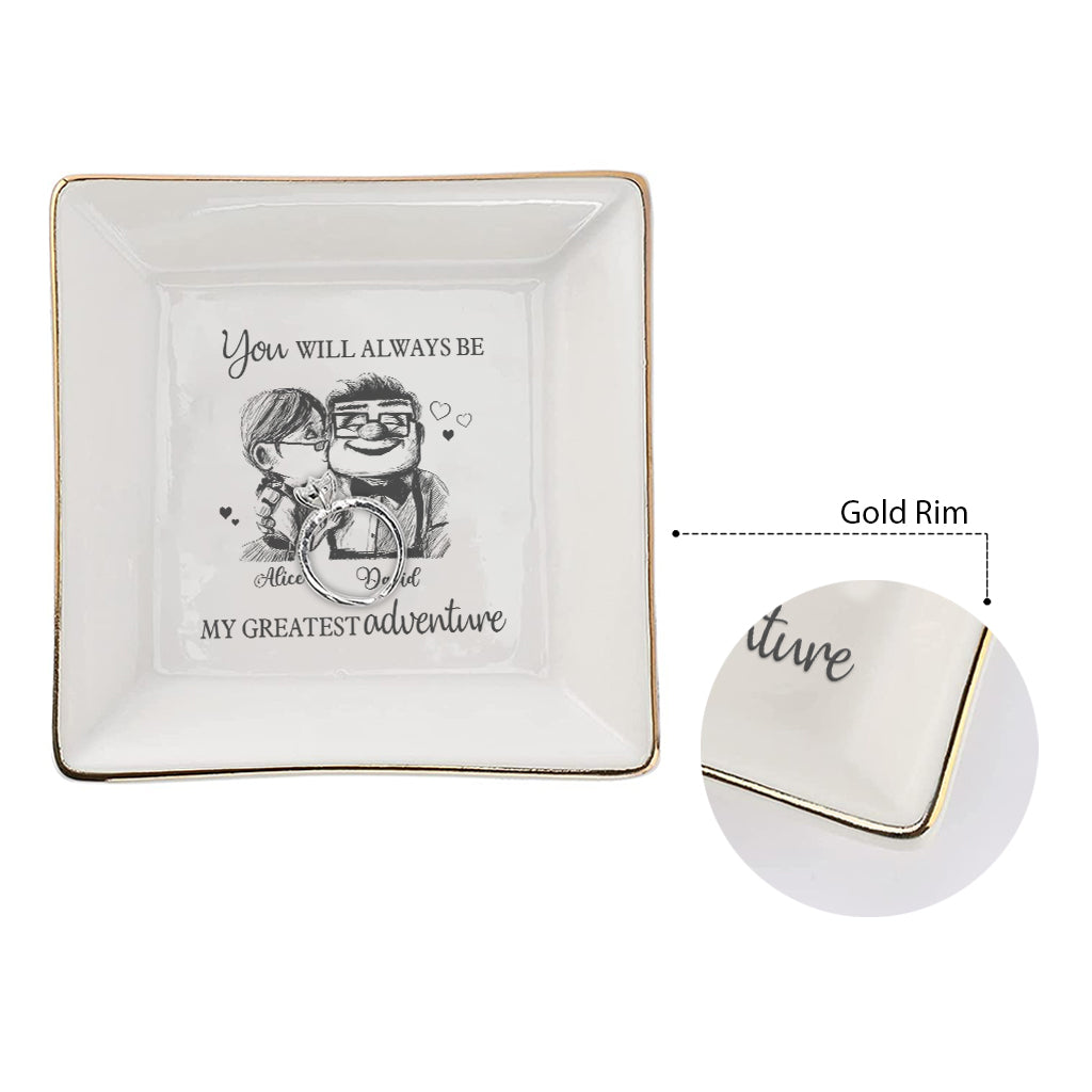 Carl and Elli - Personalized Mouse Jewelry Dish