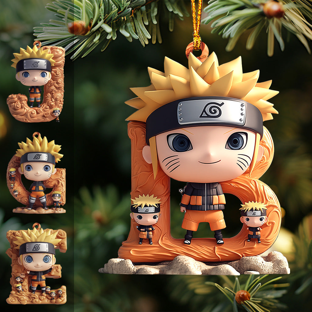 Funny Letter Ornament - Personalized Ninja Village Ornament