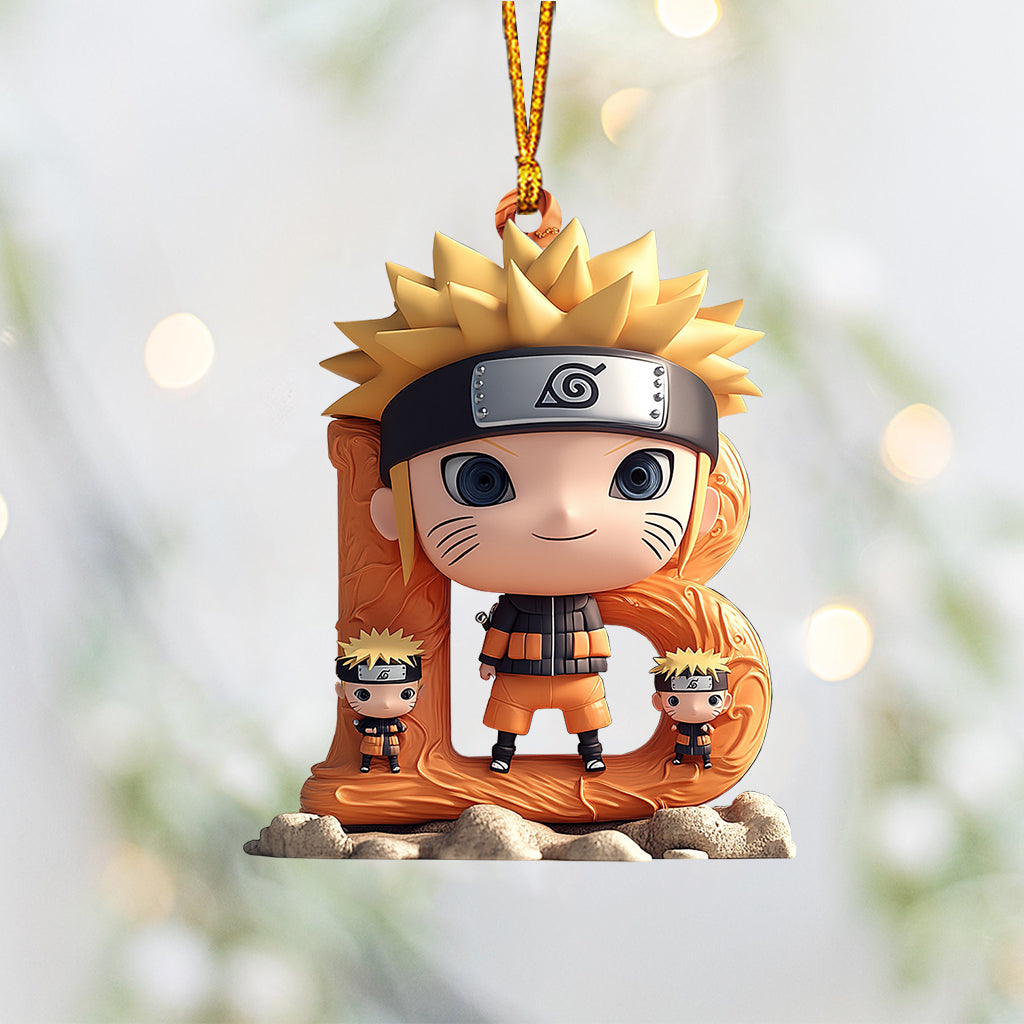 Funny Letter Ornament - Personalized Ninja Village Ornament