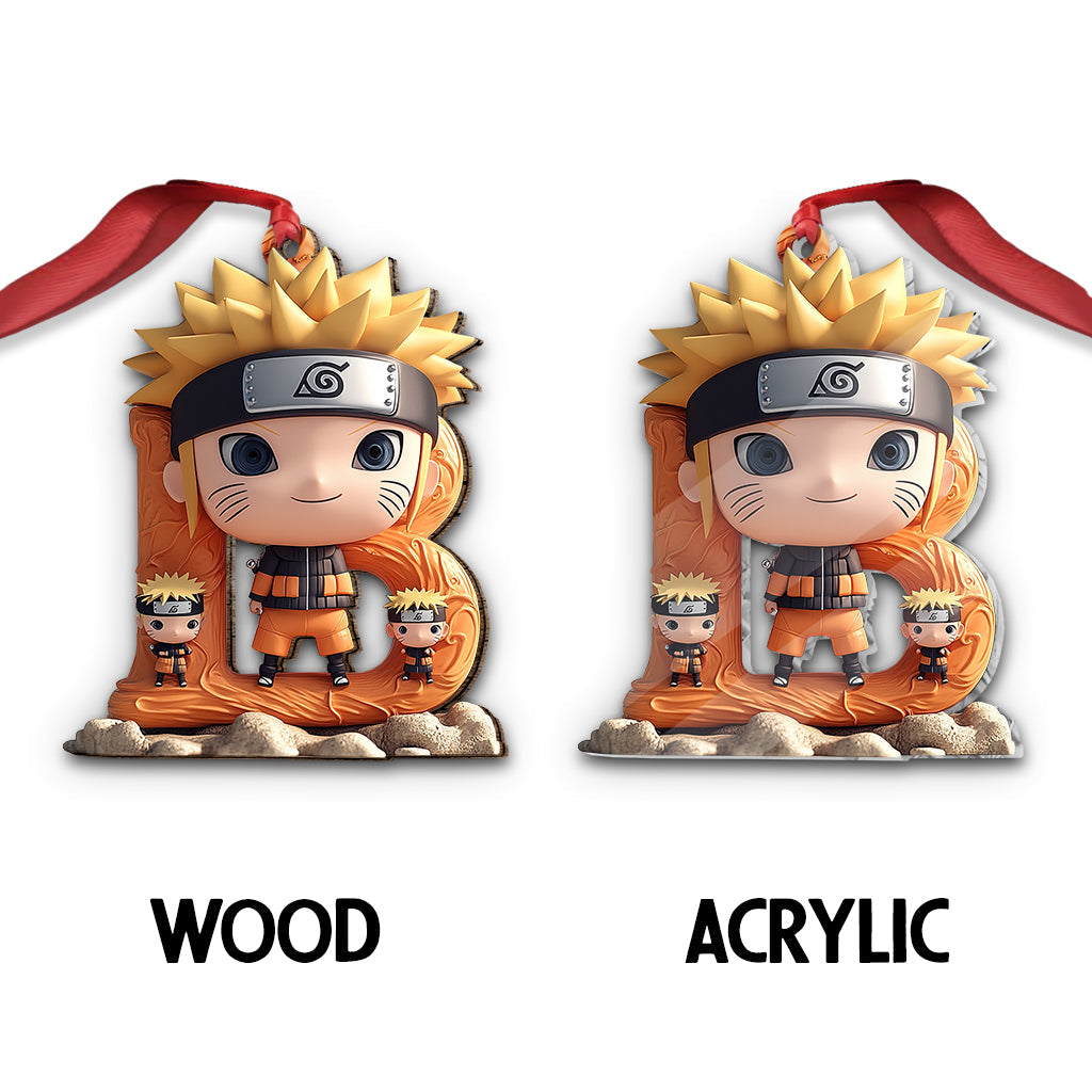 Funny Letter Ornament - Personalized Ninja Village Ornament