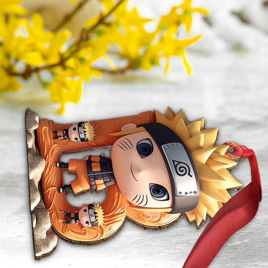 Funny Letter Ornament - Personalized Ninja Village Ornament
