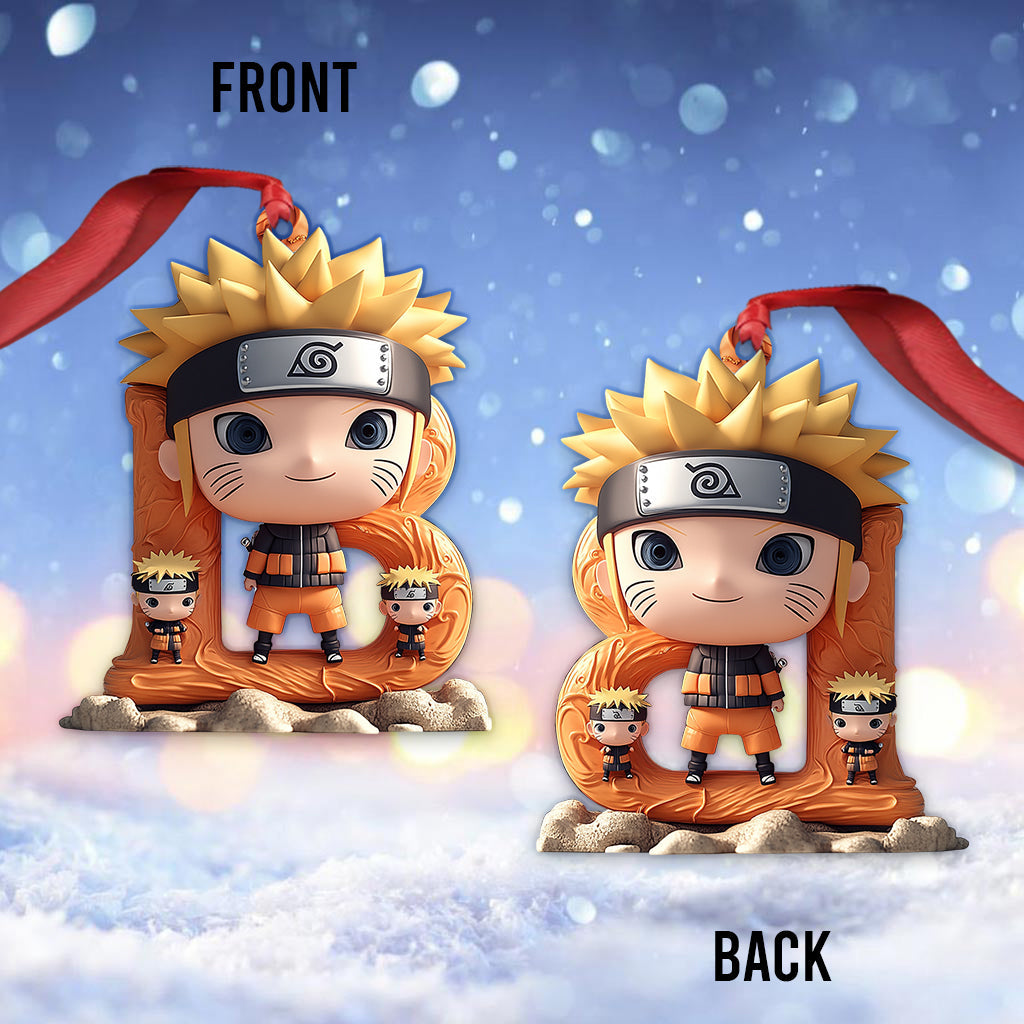 Funny Letter Ornament - Personalized Ninja Village Ornament