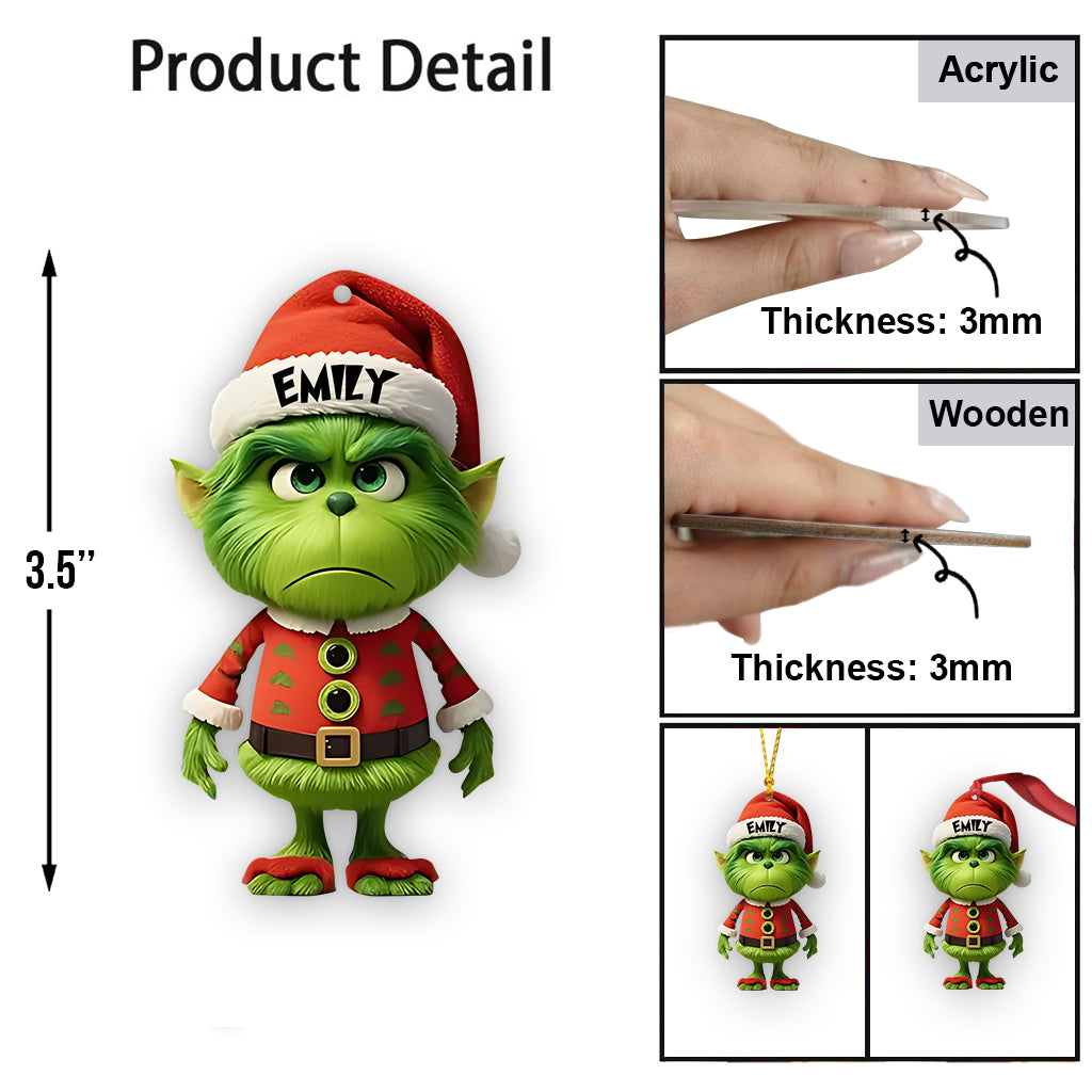 Mini Green - Personalized Stole Christmas Ornament