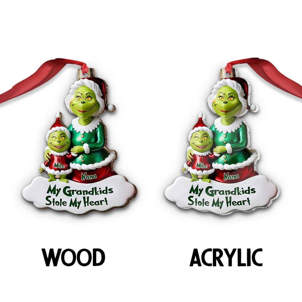 My Grandkids Stole My Heart - Personalized Grandma Ornament