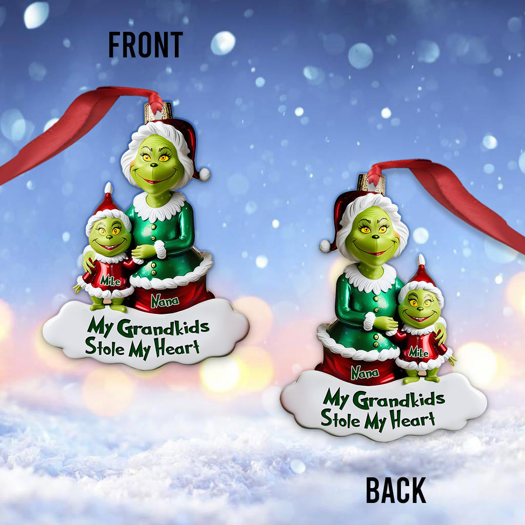 My Grandkids Stole My Heart - Personalized Grandma Ornament