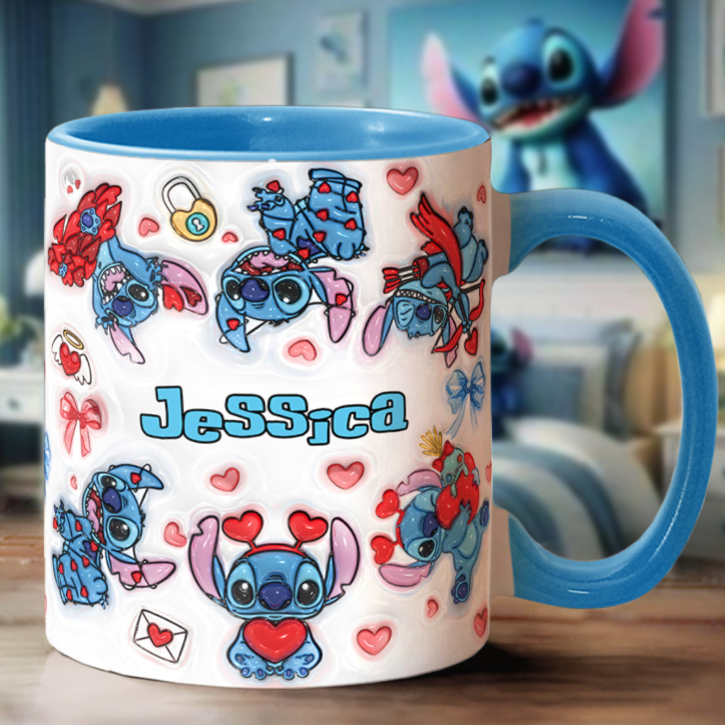 Happy Valentine - Personalized Ohana Accent Mug