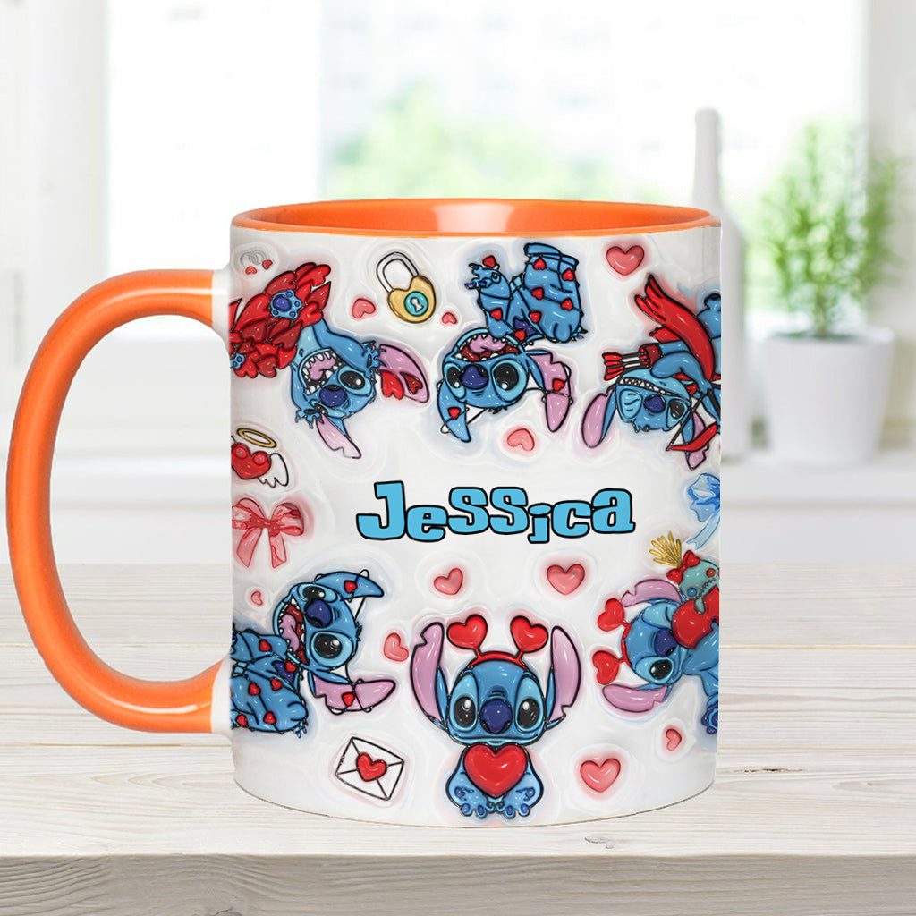 Happy Valentine - Personalized Ohana Accent Mug